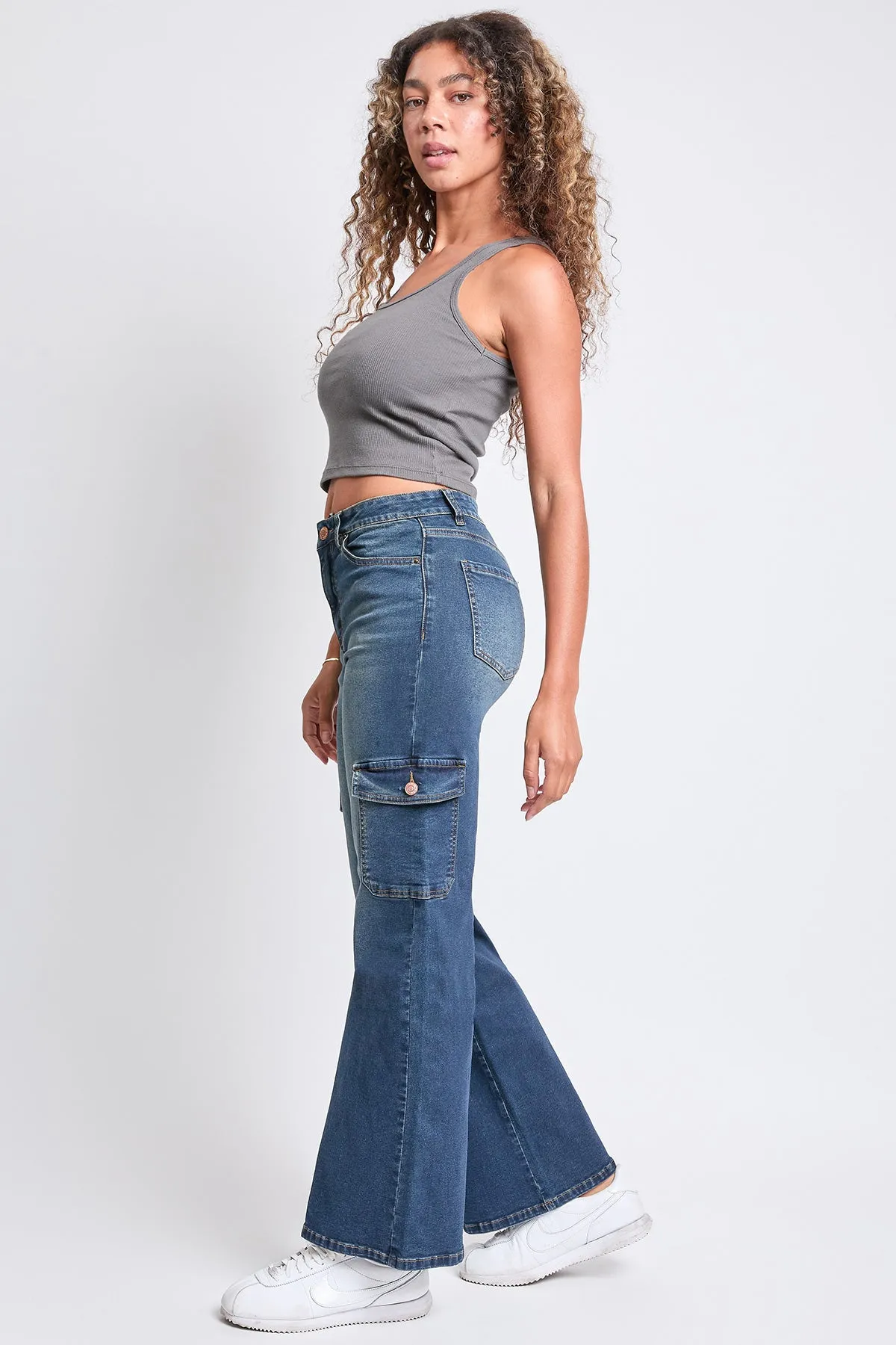 Women's High Rise Wide Leg Skater Cargo Jeans