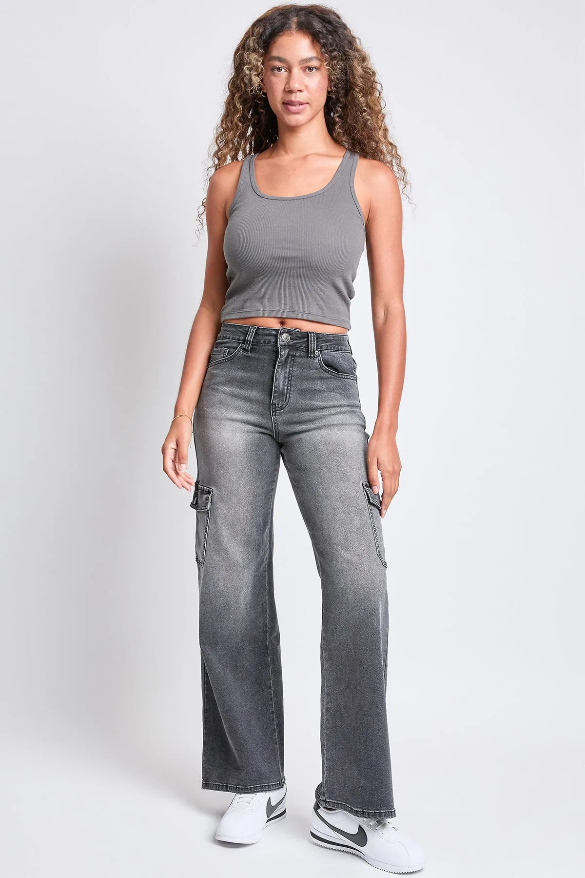 Women's High Rise Wide Leg Skater Cargo Jeans