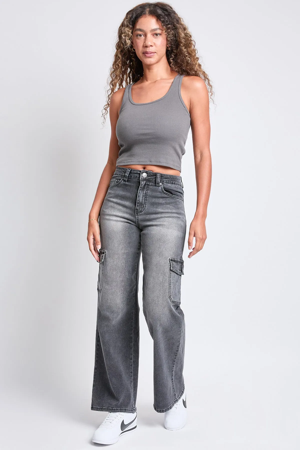 Women's High Rise Wide Leg Skater Cargo Jeans