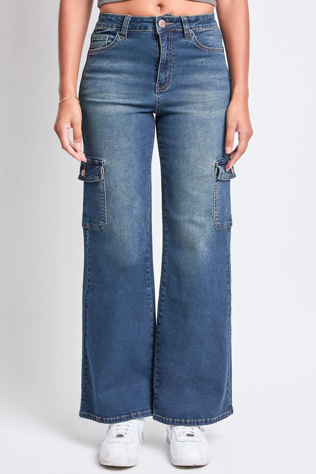 Women's High Rise Wide Leg Skater Cargo Jeans