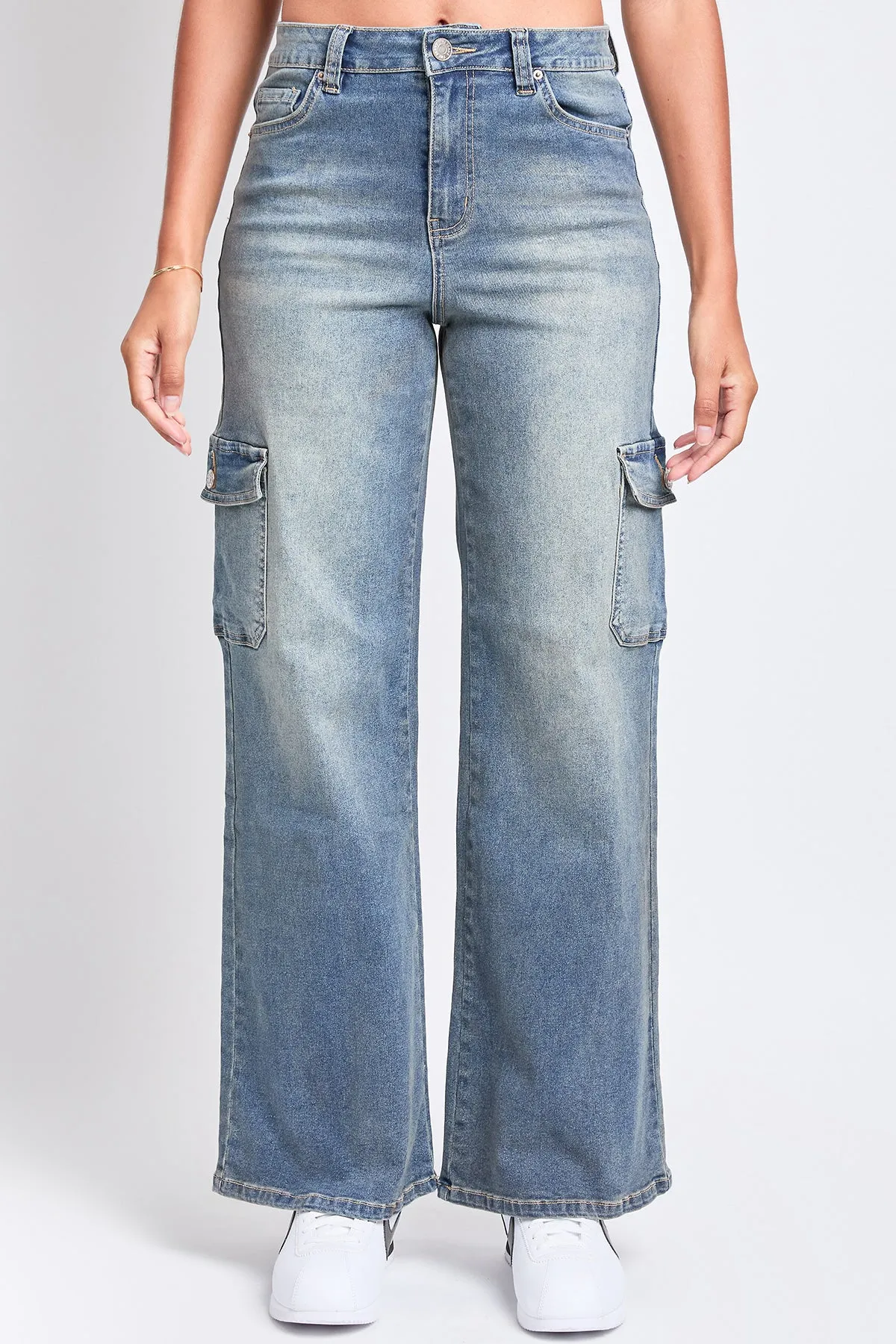 Women's High Rise Wide Leg Skater Cargo Jeans