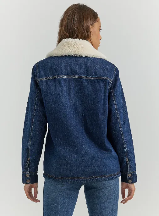 Wrangler Women's Dark Denim Sherpa Lined Wrange Jacket 112353137