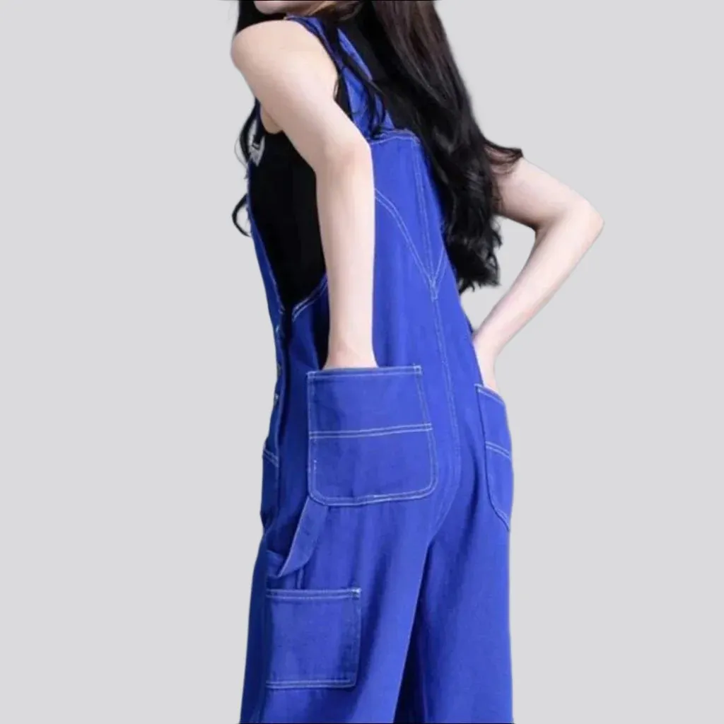 Y2k baggy denim jumpsuit for ladies