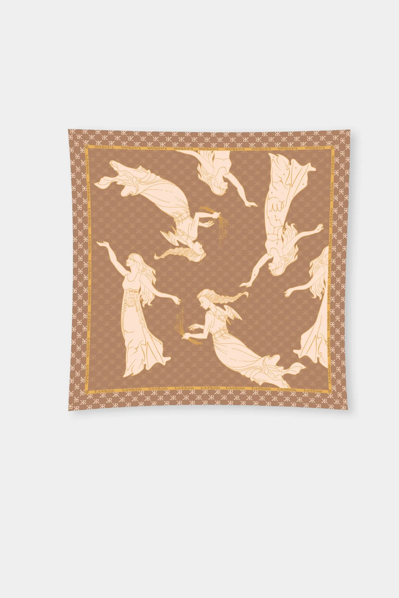 Zodiac Print Scarf in Cream