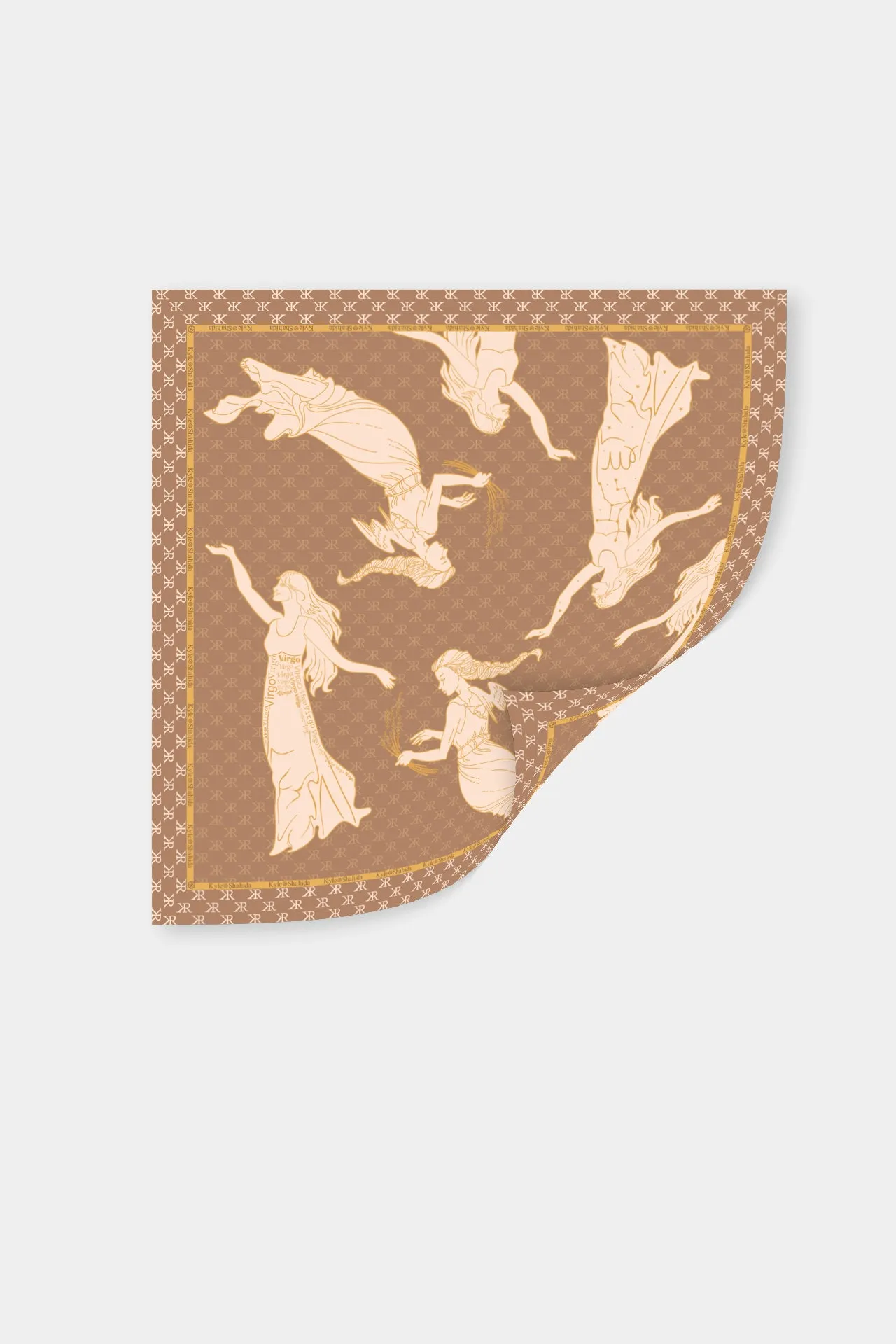 Zodiac Print Scarf in Cream